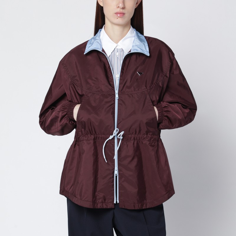 Garnet red Re-Nylon blouson