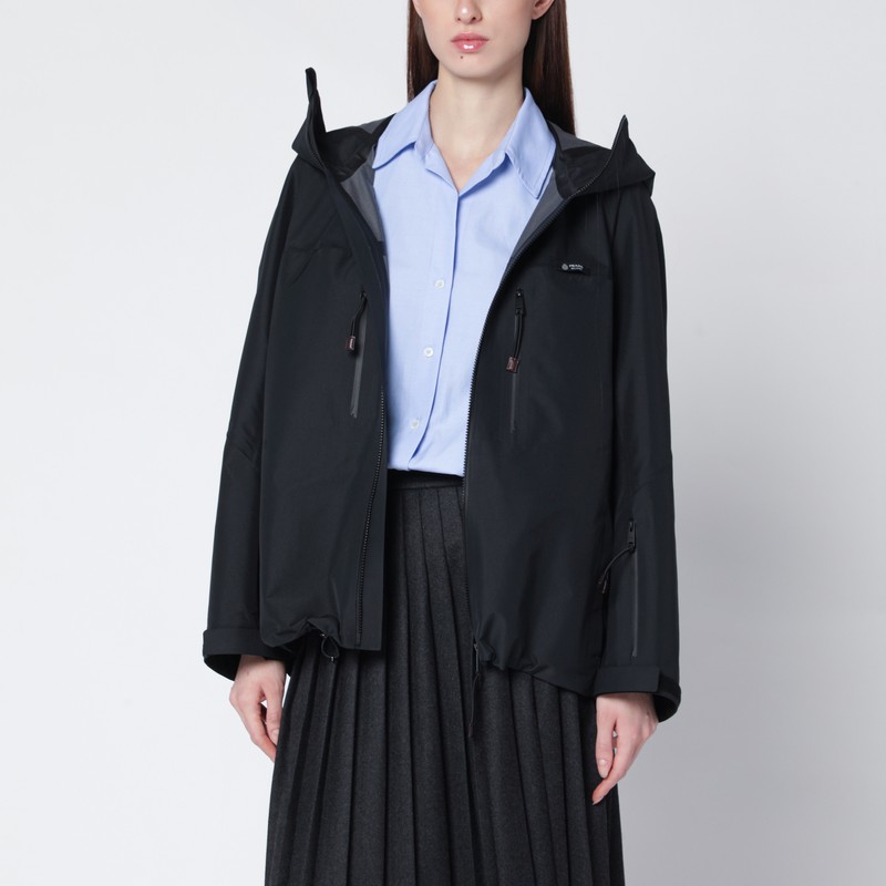 Black technical canvas jacket