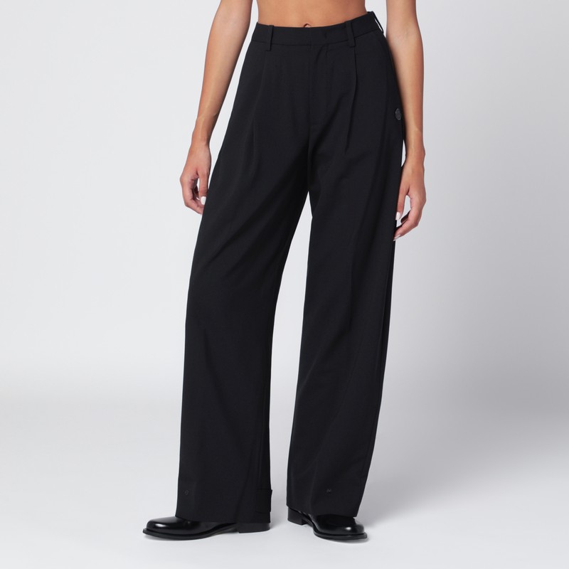 Moncler X Edward Enninful Moncler X Ee72 Trousers By Edward Enninful In Stretch Technical Wool In Black