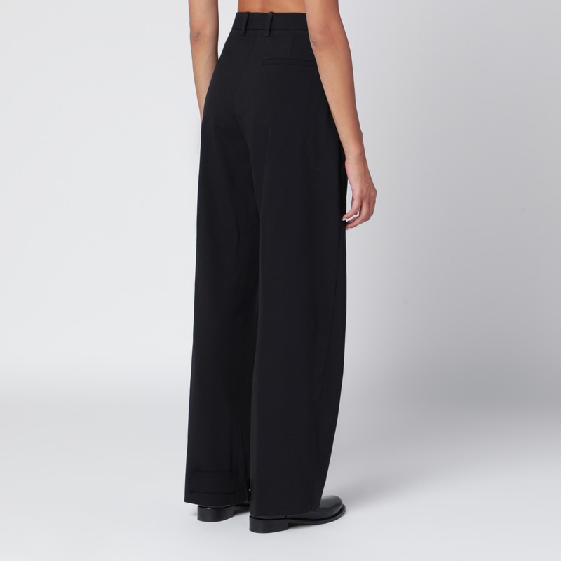 Moncler X Edward Enninful Moncler X Ee72 Trousers By Edward Enninful In Stretch Technical Wool In Black