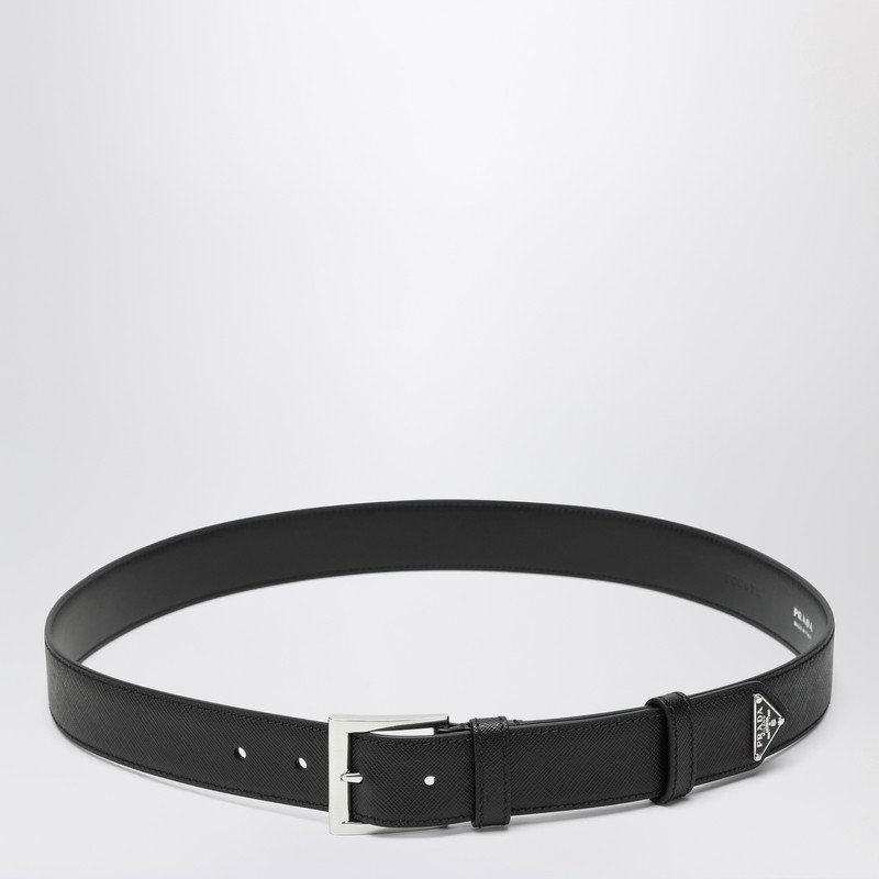 Black Saffiano belt