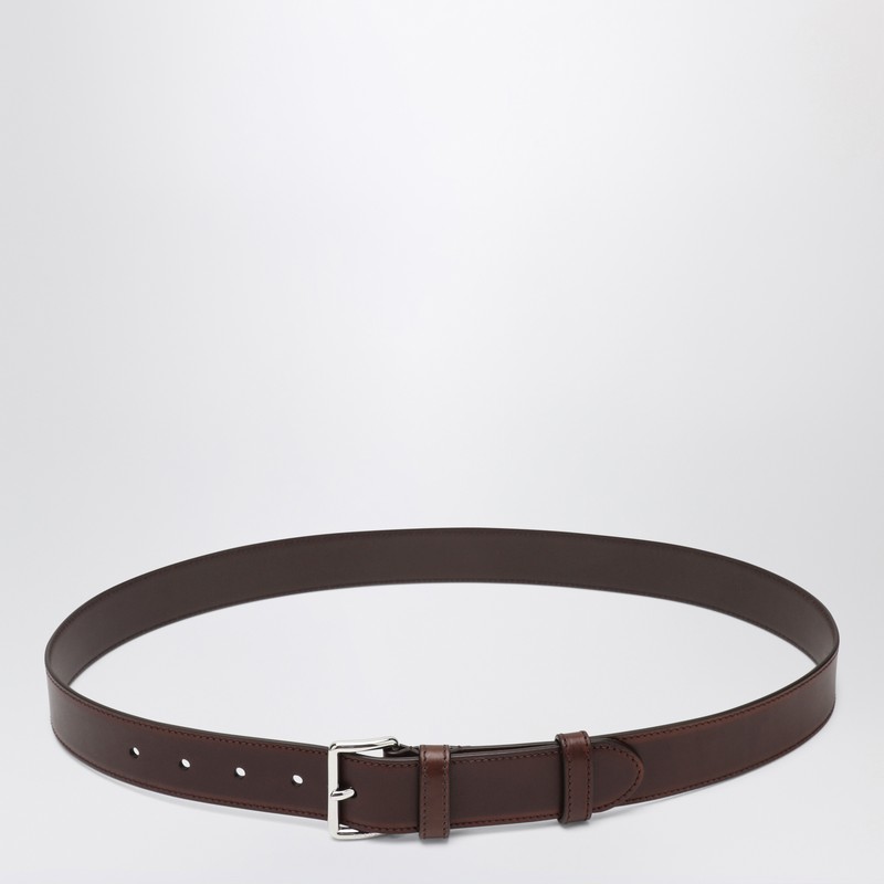 Ebony colour belt in aged leather