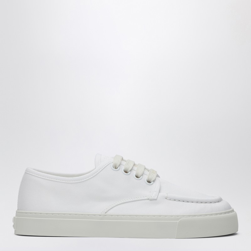 White sneaker in cotton canvas