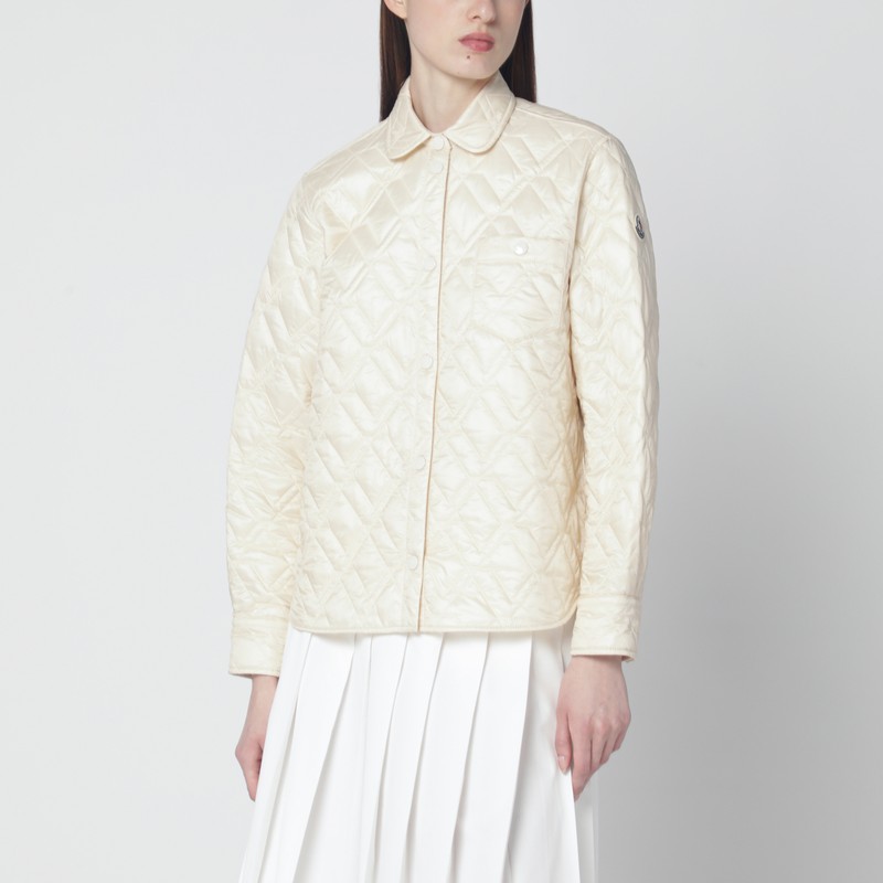 Beige quilted shirt