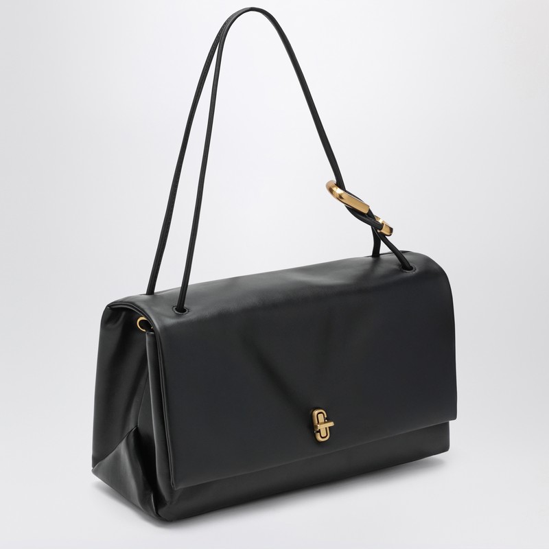 Marc Jacobs The Large Dual Bag In Black Leather In Black