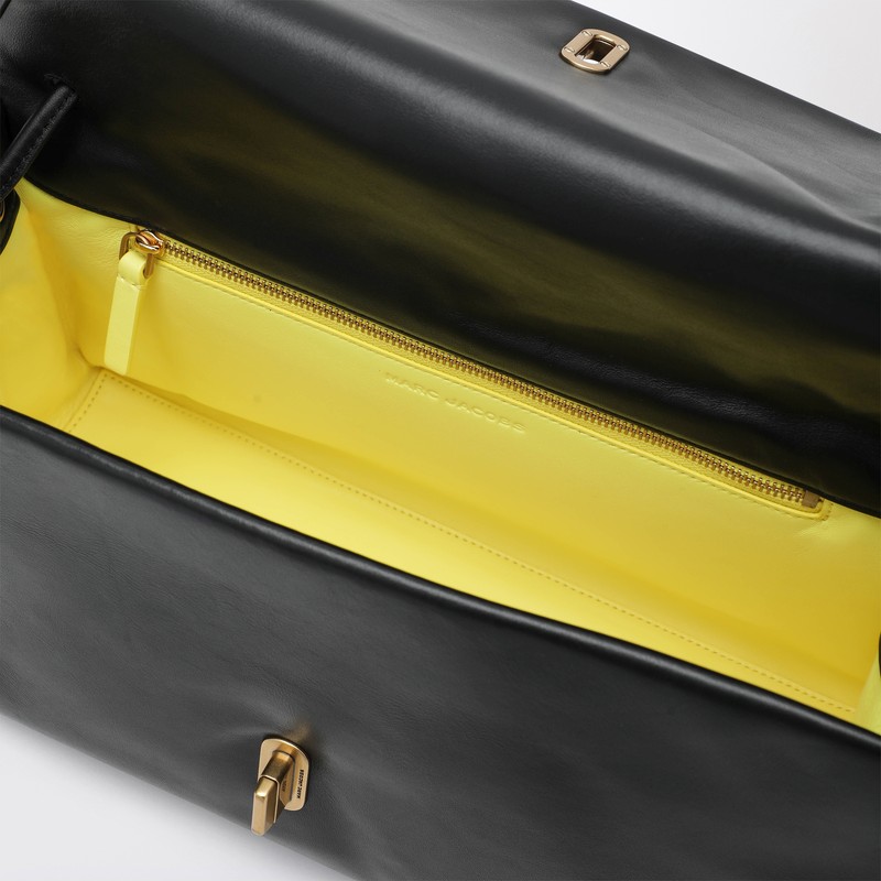 Marc Jacobs The Large Dual Bag In Black Leather In Black