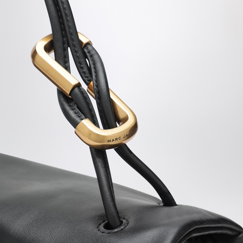 Marc Jacobs The Large Dual Bag In Black Leather In Black