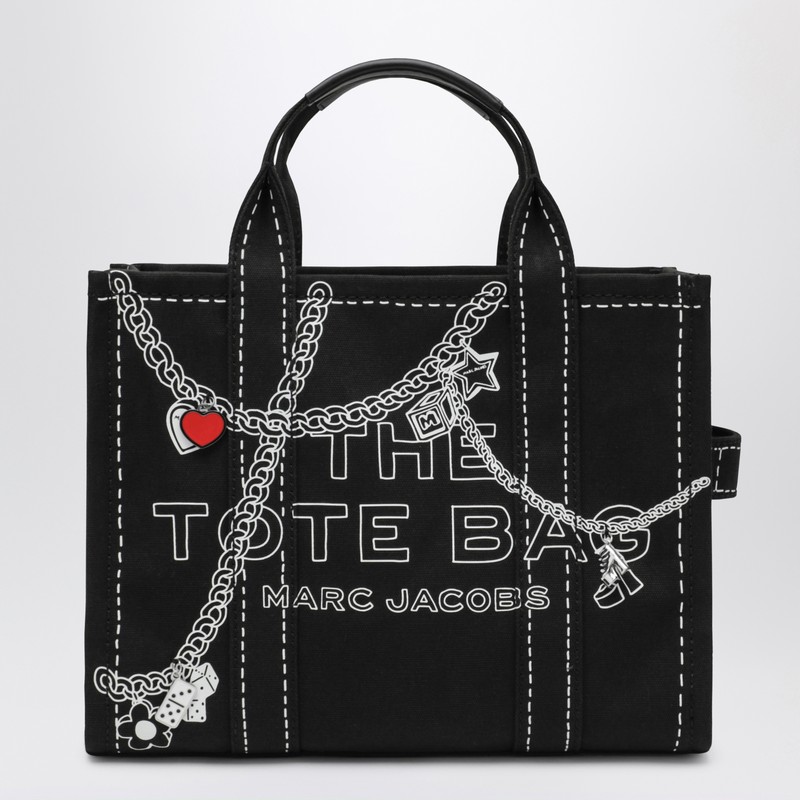 The Small Tote Bag nera in canvas with designs - Marc Jacobs - Modalova