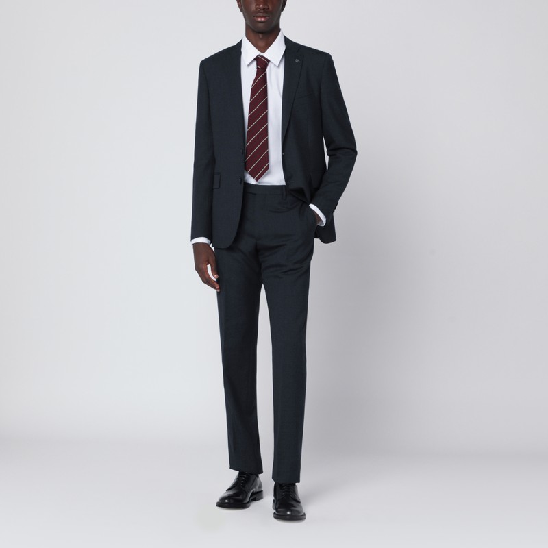 Tagliatore Tailored Single Breasted Wool Suit In Blue