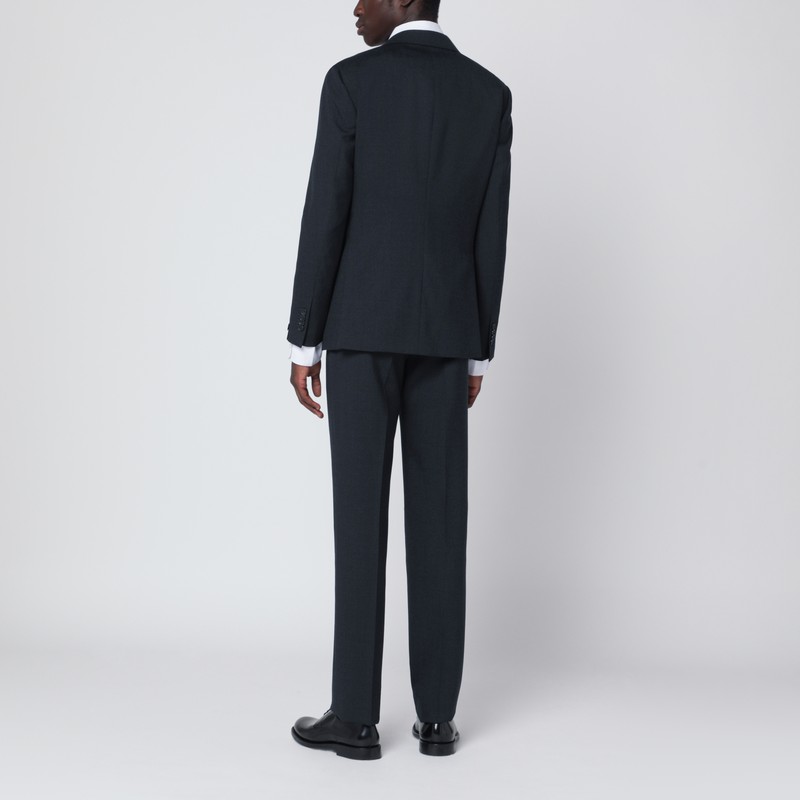 Tagliatore Tailored Single Breasted Wool Suit In Blue