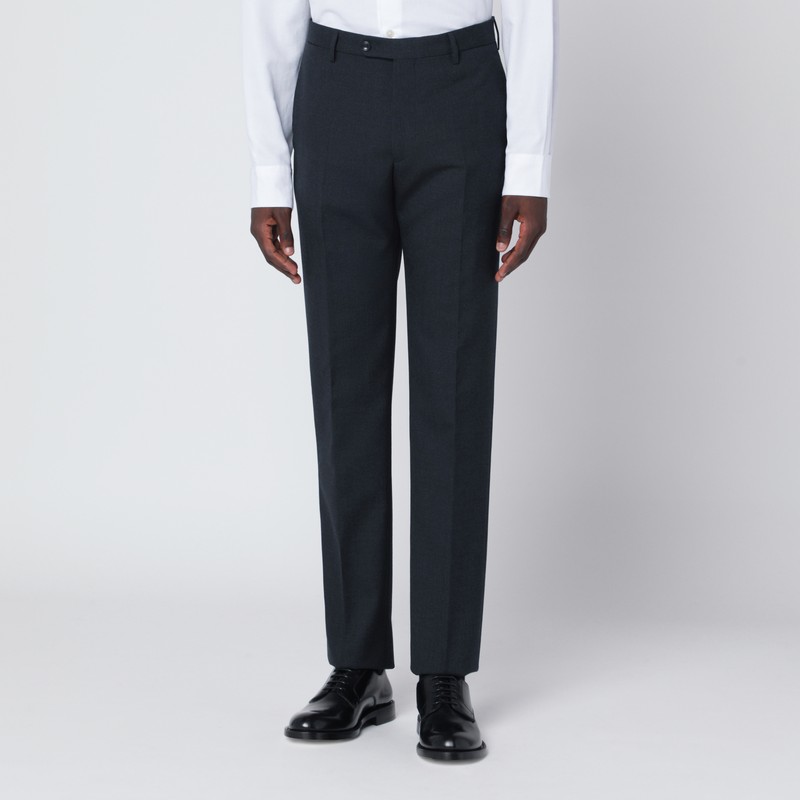 Tagliatore Tailored Single Breasted Wool Suit In Blue