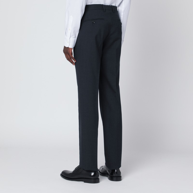 Tagliatore Tailored Single Breasted Wool Suit In Blue