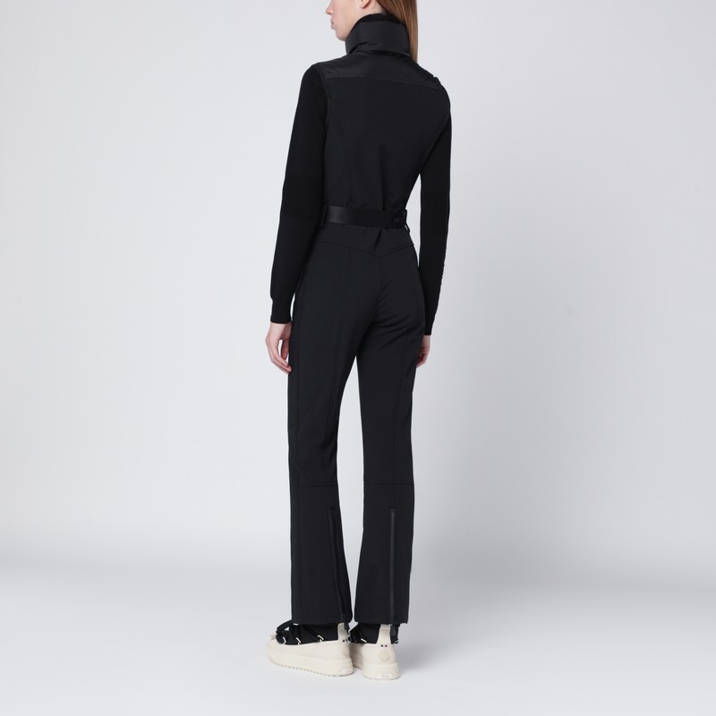 Moncler Black/white Down-padded Ski Suit In Black