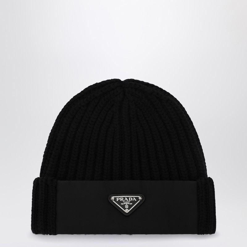 Wool and Re-Nylon hat with triangle logo