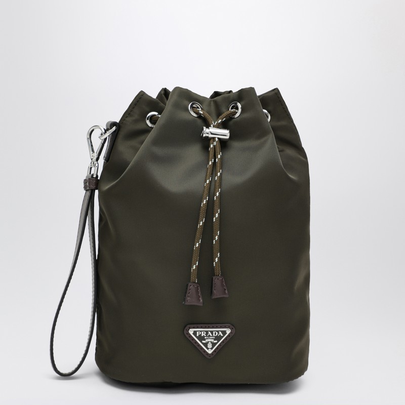 Speedrock pouch in Re-Nylon and green camouflage leather