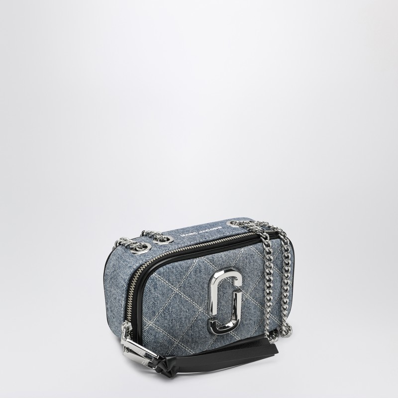 Marc Jacobs Small Crossbody Bag The Snapshot In Quilted Denim In Blue