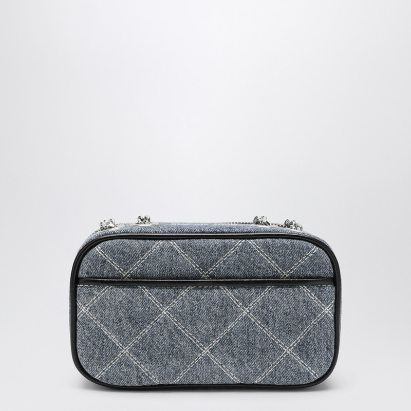 Marc Jacobs Small Crossbody Bag The Snapshot In Quilted Denim In Blue
