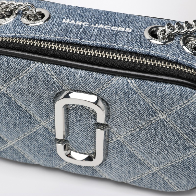 Marc Jacobs Small Crossbody Bag The Snapshot In Quilted Denim In Blue
