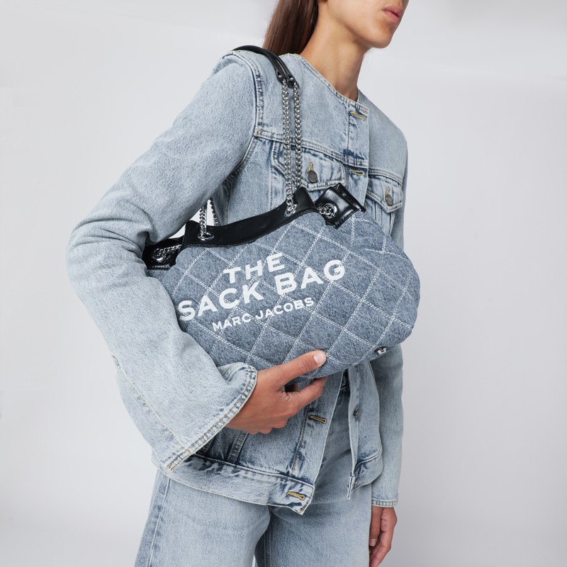 Marc Jacobs Quilted Denim Shoulder Bag In Blue