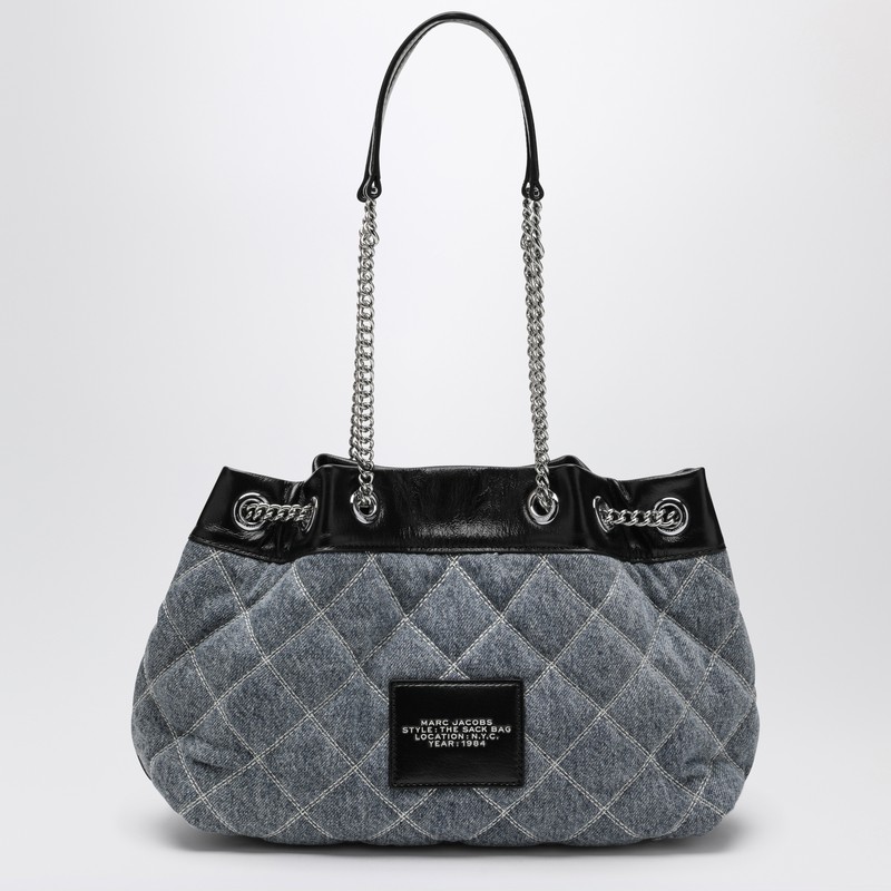 Marc Jacobs Quilted Denim Shoulder Bag In Blue