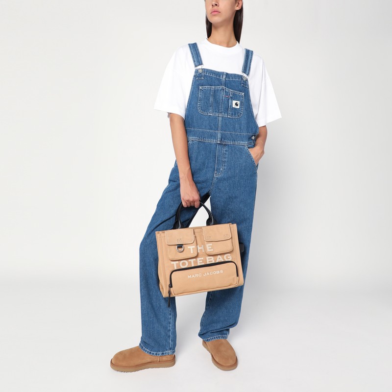 Marc Jacobs Medium Cargo Tote Bag Beige In Canvas In Nude