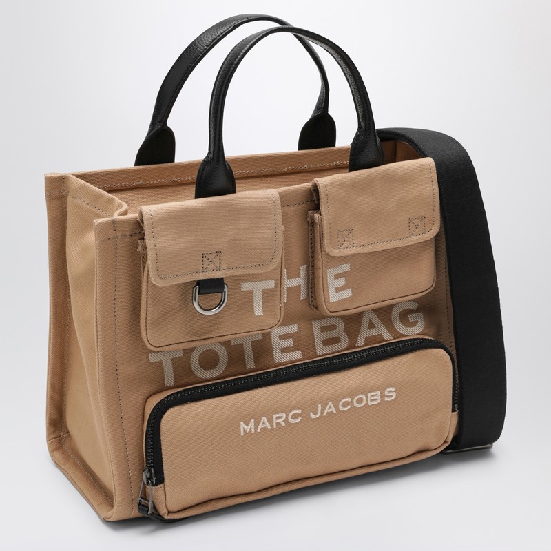 Marc Jacobs Medium Cargo Tote Bag Beige In Canvas In Nude