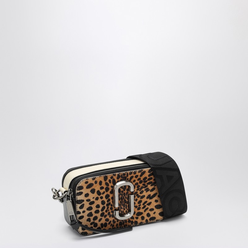 Marc Jacobs Cheetah Print Calf Hair Bag With Adjustable Strap In Black