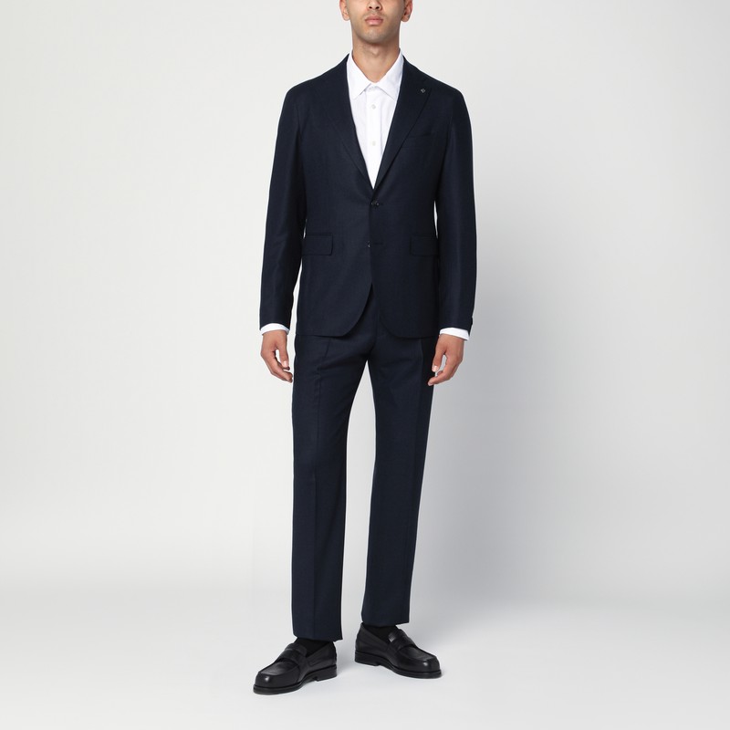 Single-breasted wool and cashmere suit - Tagliatore - Modalova