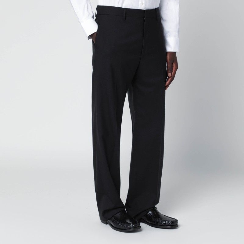 Tagliatore Wool Blend Double Breasted Tailored Suit In Black