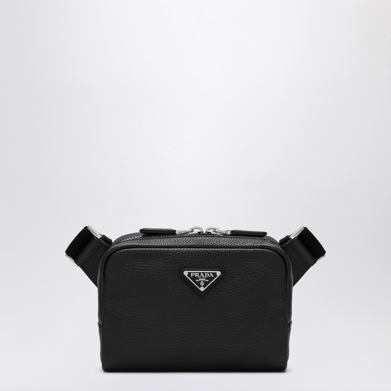 Black leather shoulder bag - Prada - Modalova