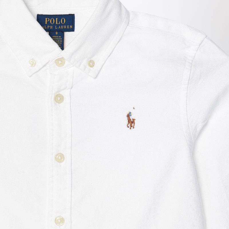 Polo Ralph Lauren White Cotton Button-down Shirt In White