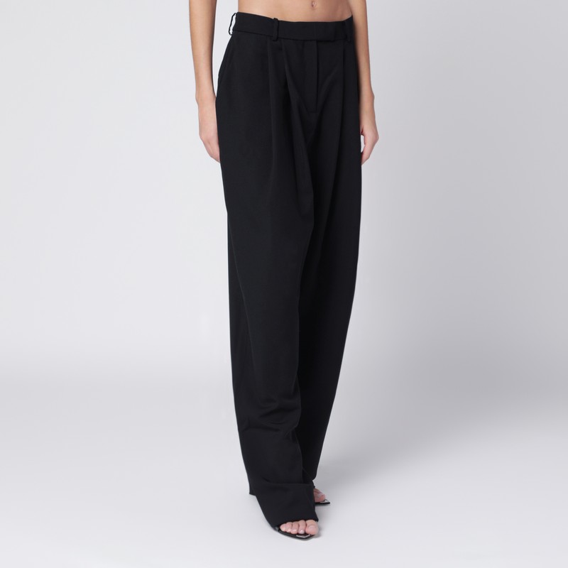 Francesco Murano Black Pants With Darts In Black