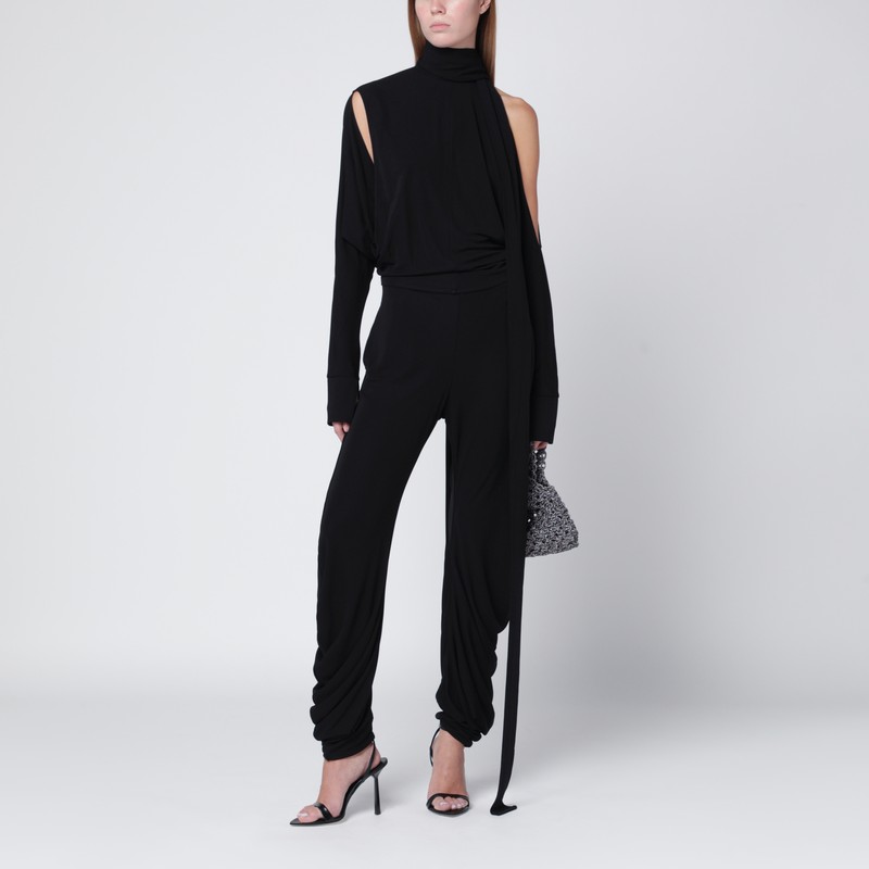 Francesco Murano Ruched Detail Trousers In Black