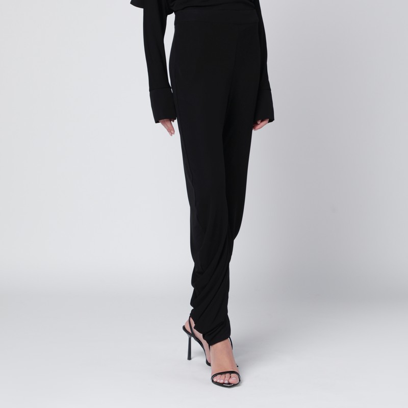 Francesco Murano Ruched Detail Trousers In Black