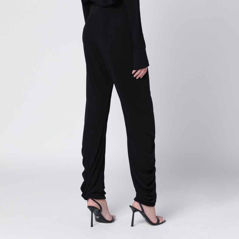 Francesco Murano Ruched Detail Trousers In Black