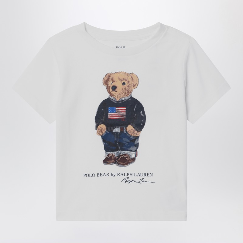 White Polo Bear T-shirt - Polo Ralph Lauren - Modalova