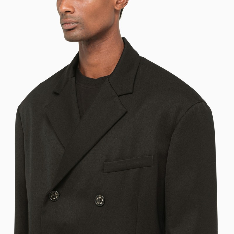 424 Double-breasted Oversize Coat In Black