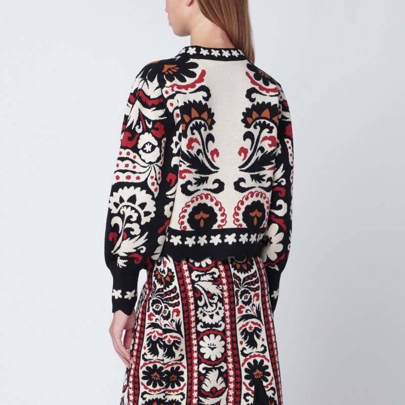 Farm Rio Sweater With Jacquard Pattern In Multi