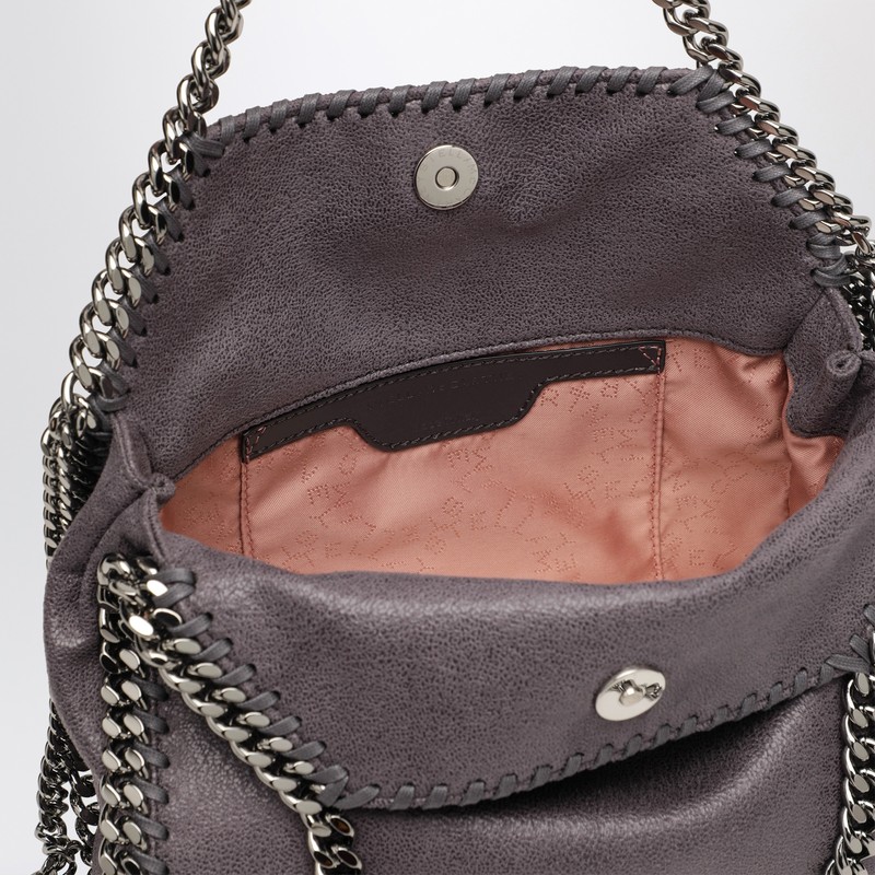 Stella Mccartney Mini Falabella Tote Bag In Bark In Gray