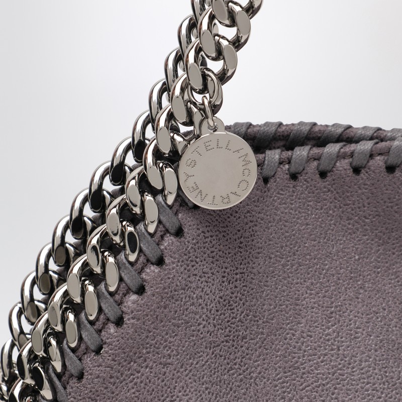 Stella Mccartney Mini Falabella Tote Bag In Bark In Gray