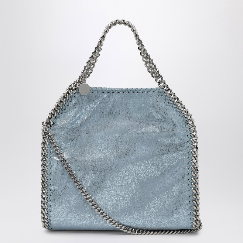 Falabella mini shiny light blue bag