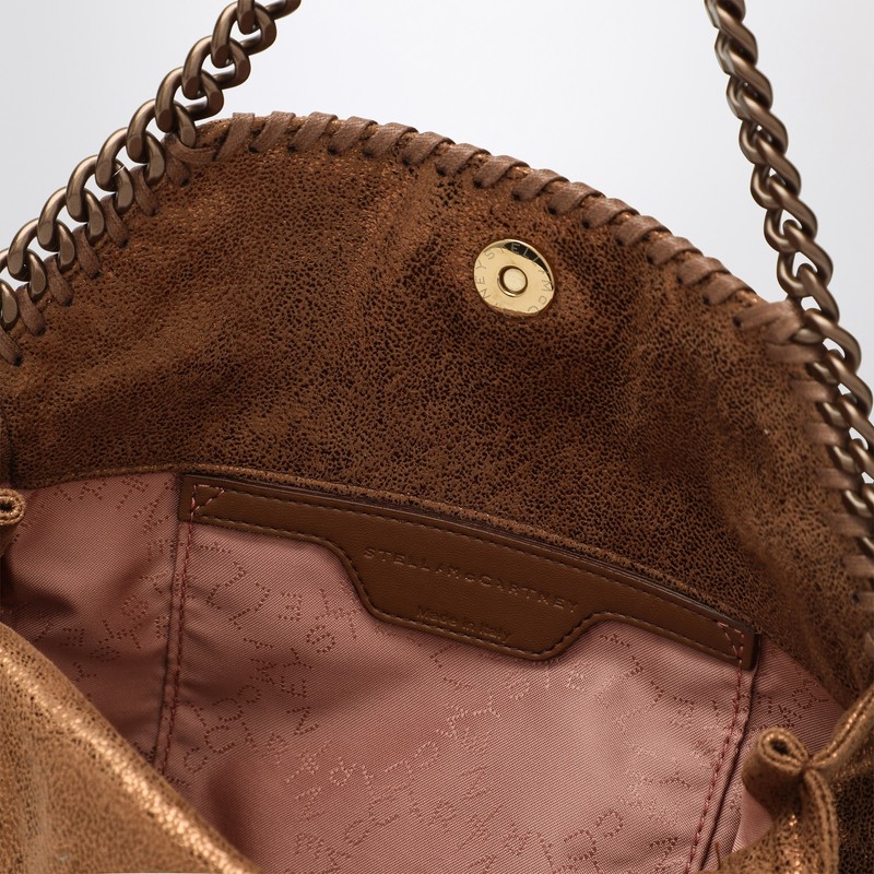 Stella Mccartney Falabella Mini Tote Bronze In Sand