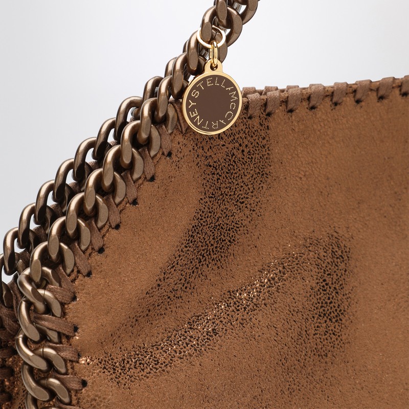 Stella Mccartney Falabella Mini Tote Bronze In Sand