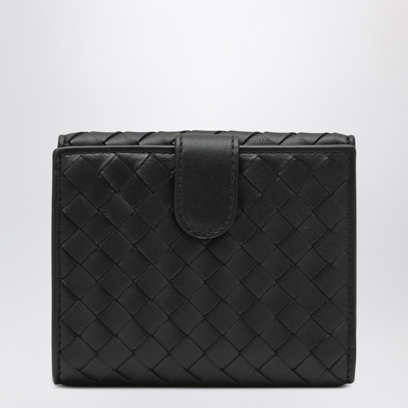 Black Intrecciato Horizontal Wallet