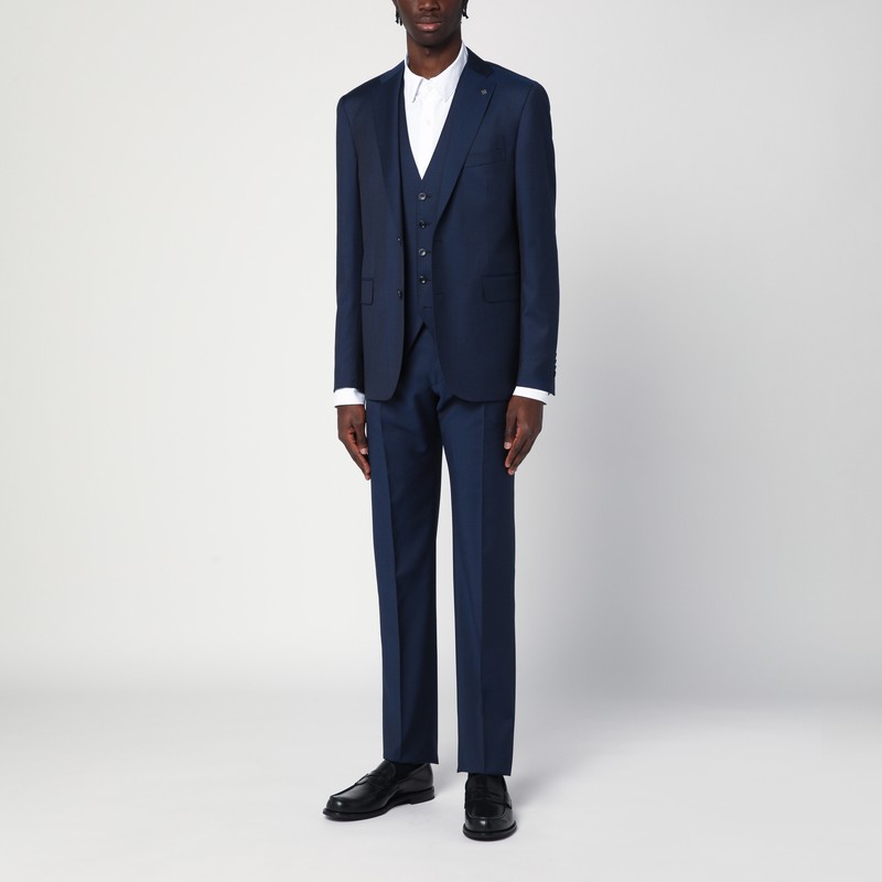 ジャケット TAGLIATORE NAVY BLUE WOOL SUITS Tagliatore Navy Wool Suit With Tailored Fit In Blue | ModeSens