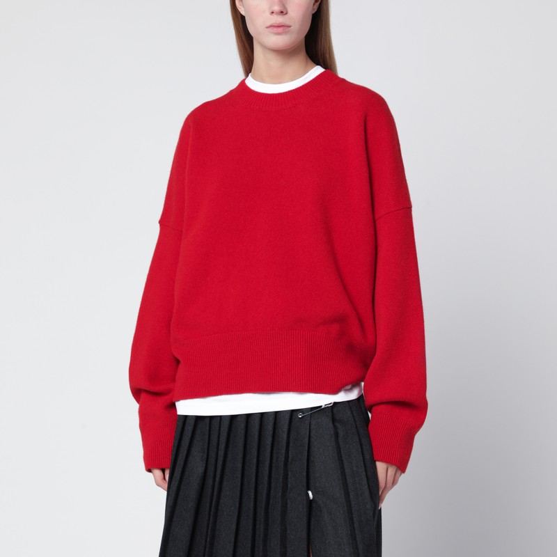 Red wool blend sweater