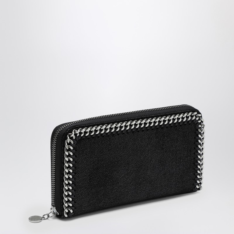 Shop Stella Mccartney | Black Zip Around Falabella Wallet