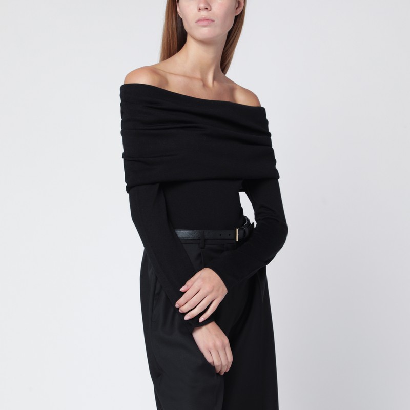 Almada Label Cara Sweater In Black Silk And Cashmere