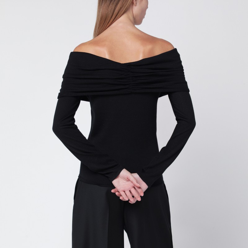 Almada Label Cara Sweater In Black Silk And Cashmere In Black