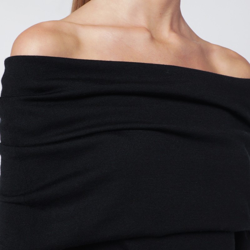 Almada Label Cara Sweater In Black Silk And Cashmere In Black